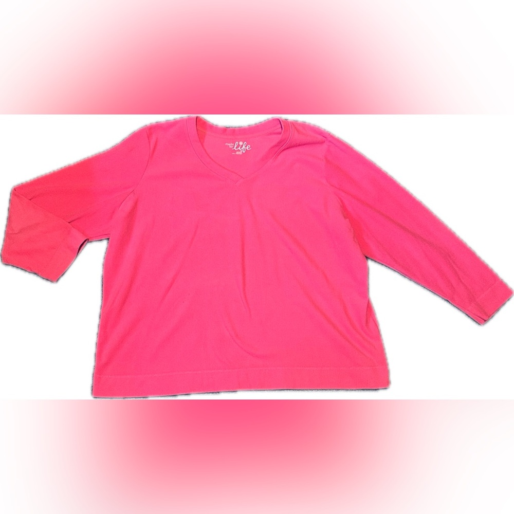 Made For Life 3X fleece polyester long sleeve shirt